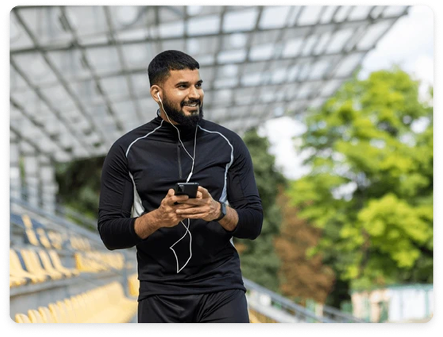 Man in black activewear